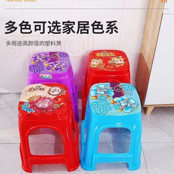 0656 Jixiang Ruyi nou de plastic de culoare roșie masa scaun de uz casnic îngroșat fierte cauciuc anti-toamna plastic scaun 1