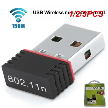 1/2/3PCS Mini adaptor WiFi 150M USB WiFi antenne Drahtlose Calculator Netzwerk Karte 802.11 n/g/b LAN + Antenne -fi adapter 14