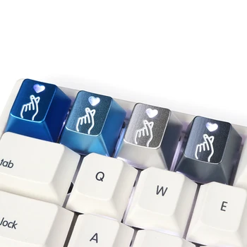1 buc Mecanice Keyboard Keycap Dragoste Aliaj de Aluminiu CNC Anod de Metal Transparent, cu iluminare din spate Cherry Profil ESC Personalitate Joc PC