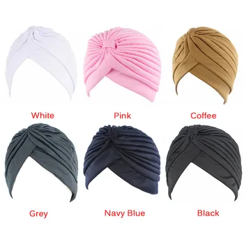 1 Pachet Indian Stil Culoare Solidă Hijab Pălărie Hijab cu Glugă Bărbați Femei Retractabil Pălărie Moale Indian Satin 11
