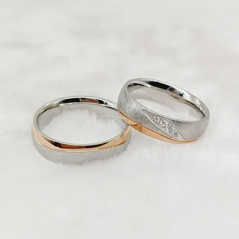 10 Ani Annniversary Promit Cupluri de Nunta Inele Seturi Pentru Bărbați și Femei Placat cu Aur de 18k Jewery Inel de Confort se Potrivesc 8