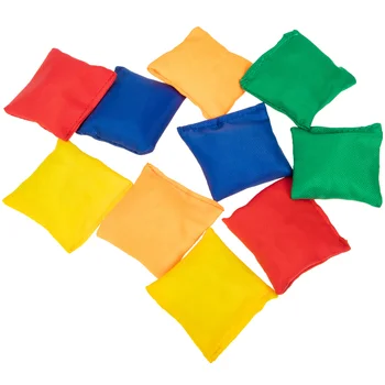 10 Buc Mini Saci de Fasole Colorate Portabil Pânză de saci de Nisip Aruncă Jucării pentru Copii Interactive Jucărie pentru Distracție în aer liber de Sport Joc de Familie 3