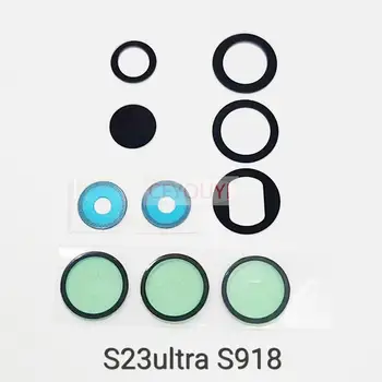 10 set/lot Nou aparat de Fotografiat Lentilă Inel Capac Lentile de Sticlă Cu Adeziv Autocolante Pentru Samsung Galaxy S23 Ultra S918