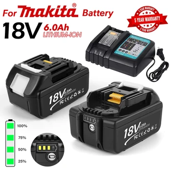 100% Original 18V Acumulator pentru Makita Compatibil cu BL1830 BL1840 BL1850 BL1860 BL1815 BL1860B 6.0 Ah De Transport Aerian 21