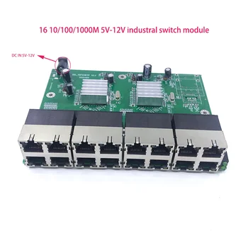 1000M switch Unmanaged 16port 10/100/1000M Ethernet industrial comuta modul PCBA bord OEM Auto-sensing Porturi 11