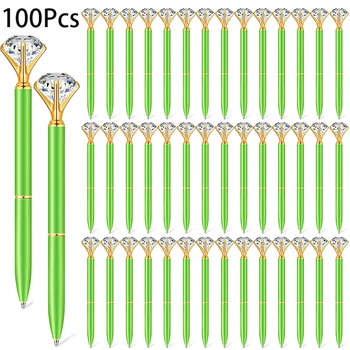 100buc Mare Diamant Pen Neutru Pixuri Piatră prețioasă de Carbon Pixuri Student Cadou Cristal Neutru Pen 3