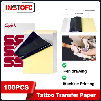 100BUC Tatuaj Hârtie de Transfer Master Classic 4 Straturi Freehand Tatuaj Aparat de Transfer Termic Stencil Copiator Înaltă Calitate Desena 19