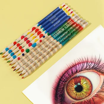 10buc Curcubeu de Culori Creioane Creative Papetărie Patru Creion de Culoare Patru Culori Aceeași Bază Creion pentru Desen Birou Rechizite Școlare 8