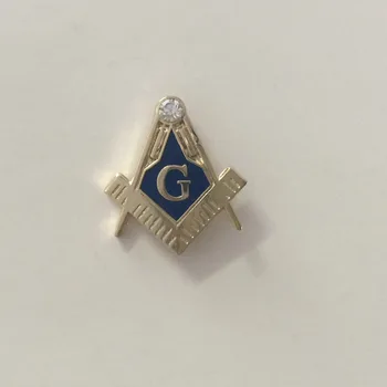 10buc en-Gros de Ace Personalizate Masonice Francmason Ace de Brosa Albastru Lodge, cadou stras broșă Pătrată și Busola G Simbol 3