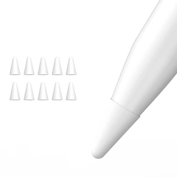 10buc Silicon Înlocuirea Sfat Caz Capacul de Protecție pentru Creion 1 2 Touchscreen Stylus Pen Caz Alb 18