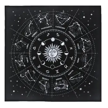 12 Constelații Carte de Tarot față de Masă Joc de Bord de Catifea Divinație Altar Pânză P0RA 16