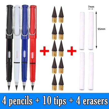 18pcs Set Infinity Creioane Nu Ascuțire Eternitate Creioane Nici Cerneală Kawaii Nelimitat Pixuri Rechizite Școlare Papetărie Peniță Eraser 6
