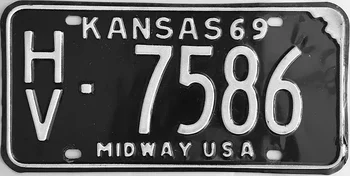 1969 Kansas Metal De Înmatriculare Înmatriculare Auto Ruginit Retro Înmatriculare Garaj Auto Club Bar Tin Semn Placa De Metal De Perete 3