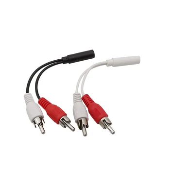 1buc 10cm Audio de 3.5 mm de sex Feminin Jack la 2 RCA Male Plug Stereo Y Cablu Adaptor Convertor Muzica Sârmă