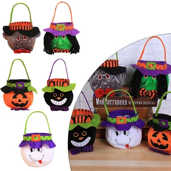 1buc Halloween Copii Truc Sau Trata Tote Pungi de Bomboane Sac de Petrecere Dulciuri Cadou Geantă de mână de Colectare Gustări Pentru Petreceri de Halloween