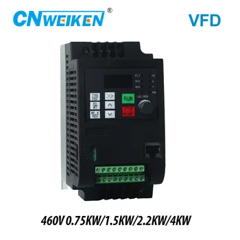 2.2 KW 440V VFD Trei Faze de intrare 220v si 3 Faze de Ieșire 380V Convertizor de Frecvență/Reglabil de Viteză/Frecvență Invertor