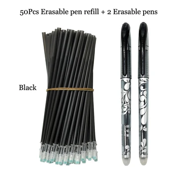 2+50Pcs Erasable Pen Set 0.5 mm Albastru Culoare Negru de Cerneală de Scris Pixuri cu Gel Lavabil Mâner Tijă pentru Școală, Rechizite de Birou 13