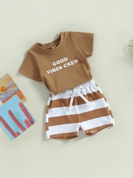 2 buc Fata de Copil Haine de Vară Infant Toddler Haine cu Maneci Scurte Floral Print T-Shirt de Sus și Polka Dot Casual pantaloni Scurți Set
