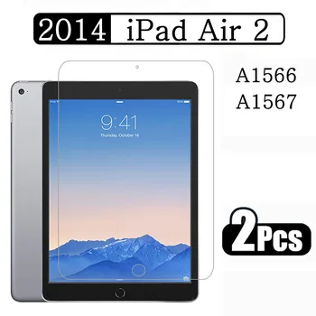 (2 Pachete) Sticla Pentru Apple iPad Air 2 2014 Air2 A1566 A1567 a 2-a Generație Anti-Zero Tableta cu Ecran Protector de Film 18