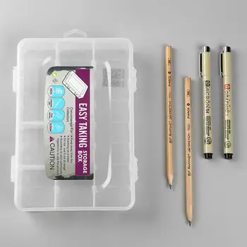 2019 Transparent Art pen Container de Alimentare Caseta de Creion Creion Cutie de Papetărie pix nu este inclus r20 19