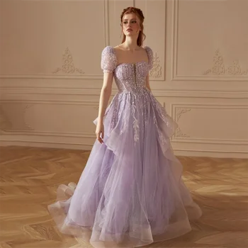 2023 Lux Dubai Mult Femeile Petrecere de Logodna Rochii de Bal Elegant Liliac Arabia Saudită Rochie de Seara pentru Nunta