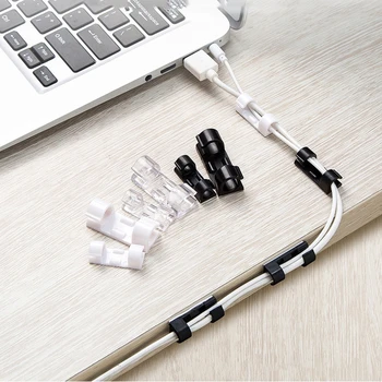 20buc/lot Cablu de Fixare Organizator Clipuri de Management de Stocare Cablu Organizator ABS Cablul de Sârmă Suport de Încărcare USB Linie de Date Protector 19