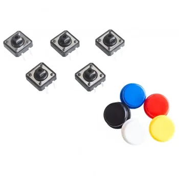 20BUC Tactil Buton Comutator de Moment 12*12*7.3 MM Micro comutator buton + (20BUC 5 culori Tact Pac) 4