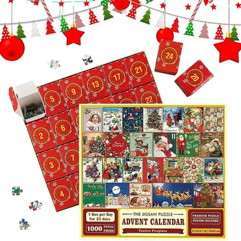 24pcs de Crăciun Advent Calendar de Desene animate Puzzle Pentru Copii Adulți Calendar Advent, Crăciun Cadouri de Crăciun Fericit și An Nou Fericit 2024 10