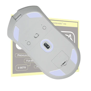 2Sets Mouse-ul Patine Alunecă Picioarele Tampoane de Picioare Mouse-ul Autocolant pentru Darmoshark Mouse de Gaming Albe Rotunjite Margini Curbate Picioare Dropship 10