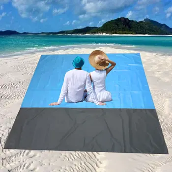 2x2.1m în aer liber Camping Saltea Pliabil rezistent la apa Buzunar Beach Blanket Saltea Portabil Ușor Mat Picnic Mat Plaja cu Nisip Mat