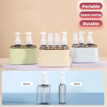 3/4-În-1 Travel Sticla Set Combinație Sampon Gel De Dus Lotiune Spray Split Umple Sticle Goale Portabil Trusă De Cosmetice 4