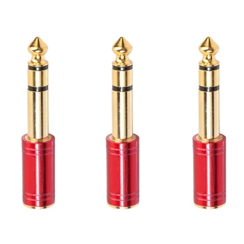 3 Buc 6.5 Mm 6,35 Mm 1/4Inch Mascul de 3,5 Mm 1/8Inch de sex Feminin Jack pentru Căști Stereo AUX Cablu Adaptor Audio Plug(Roșu) 20