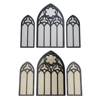 3 Piese Gothic Oglinzi de Perete Decor Goth Cameră Decor Oglindă Decorative de Perete Arcuit Oglinzi pentru Dormitor Decor Acasă