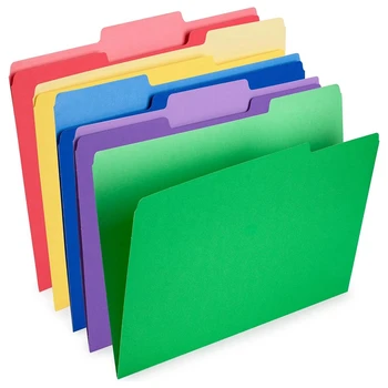 30PCS Colorate Dosare Colorate Dosare Colorate Dosare Letter (8,5 X 11In,1/3 se Taie File, 5 Culori) 17