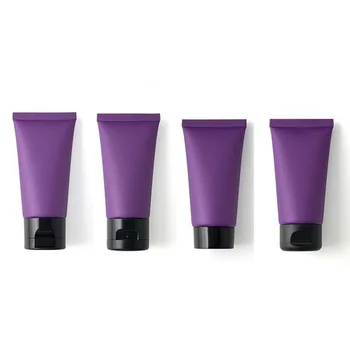 30Pcs Reîncărcabile Sticlă Goală de Plastic Mat Violet Tub Moale animale de COMPANIE 50ML Recipient Portabil Ambalaje Cosmetice Suqeeze Sticle