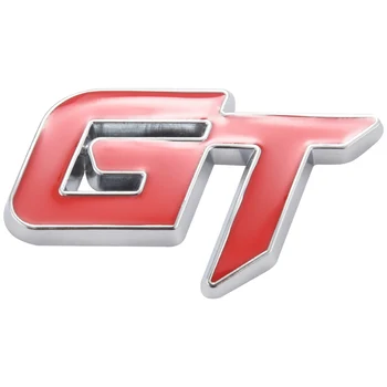 3d Logo-ul Gt Auto Autocolant Moda Mașină de Decor Autocolant Pentru Ford Focus 2 Fiesta 3 Ranger Mondeo Mk2 Rosu+Argintiu
