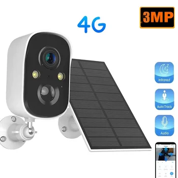 3MP 4G Camera de Supraveghere de Interior Audio cu Două căi Viziune de Noapte Alimentat de Supraveghere Cctv Sim 4g în aer liber, Solar CameraWebcam 8