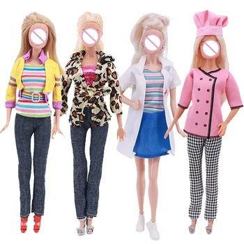 4 Buc/Set Moda se Amestecă și se Potrivesc Stil de Îmbrăcăminte Doll Joc de Rol Haine Pentru Barbie Papusa Accesorii DIY Jucarii Jucarii Copii 12