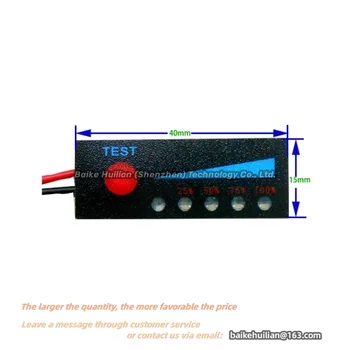(5 buc/lot)acumulatorul cu Litiu procentul de baterie indicator de bord 12V/24V/36V/48V/60V/72V nivelul bateriei de afișare
