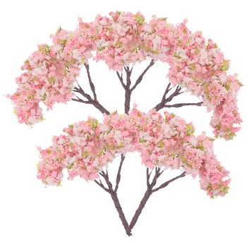 5 Buc Simulat Copac Floare De Cires, Flori De Gradina Decor Fals Copaci Decorul Plastic Decorativ 21