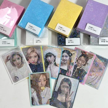 50 Buc Kpop Card Mâneci Strălucitoare Stele Dragoste Inima Kpop Toploader Card Photocard Mâneci Idol Carduri Foto De Protecție De Stocare De Caz 12