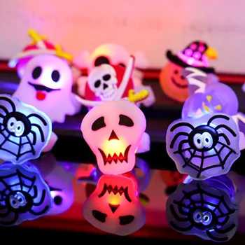 5Pcs Halloween Flash LED-uri Stralucitoare Inel, Brosa Dovleac Fantoma Cadouri Petrecere de Halloween Decorare Pentru Copii de Groază Consumabile Partid 11