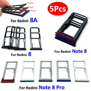 5Pcs/Lot，Cartela SIM Originală Chip Slot Sertar Tava Titularul de Reparare Parte Pentru Xiaomi Redmi 8 8A Nota 8 Pro + Pin Adaptor Telefon Mobil