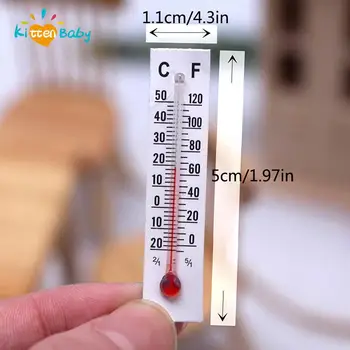 5Pcs Păpuși Drăguț Casă Accesorii Mini Hârtie Termometru Model de casă de Păpuși de Hârtie Termometru de Hartie rezistente la Umezeala