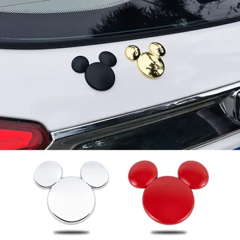 6x5cm 1buc/Lot Ureche de Metal Masina de Personalitate Autocolante Auto Stereo 3D Creative Logo-ul Auto Mickey Minnie Decorative Decal Accesorii 2