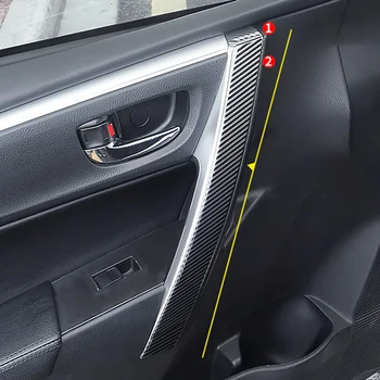 8Pcs Aspect Fibra de Carbon Interioară a Mânerului Portierei Tapiterie Cotiera Huse Pentru Toyota Corolla E170 2014-2018 Accesorii Styling Auto 17