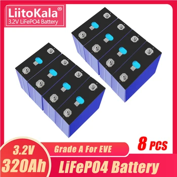 8PCS LiitoKala 3.2 V 320Ah Baterie Lifepo4 Clasa a 300Ah 48V 310AH Reîncărcabilă Pack pentru Sistem de Stocare a Energiei Solare 12