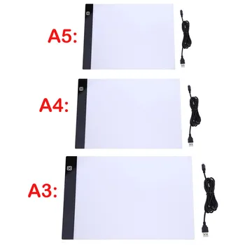 A5/A4/A3 Lumină LED-uri Pad pentru diamond pictura Artcraft Contur de Casetă de Lumină Tablete Digitale Pictura Desen scris Comprimat 3