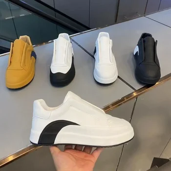 Adidasi Casual Barbati Acoperi Placa De Jos Pantofi De Moda Ușor De Potrivire Piele Tesatura Respirabil Crescut Interne Pantofi Platforma 5