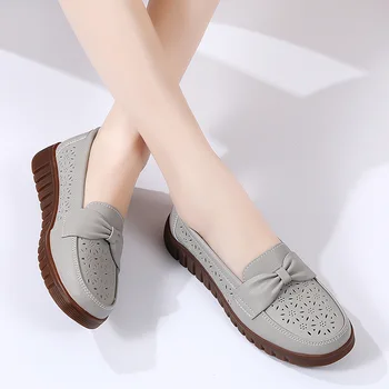 Adidasi Pantofi pentru Femei din Piele Mocasini Pantofi pentru Femei Confortabil Alunecare pe Pantofi Mână Ața de Cusut Mama Pantofi Zapatillas De Mujer 15